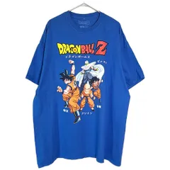 ドラゴンボールZ 半袖Ｔシャツ 大きいサイズ アニメ キャラクター ブルー(メンズ 2X)中古 古着 X7727