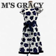 M'S GRACY ワンピース 38 M 黒 レディース 花柄 半袖 M相当 - メルカリ