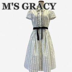 e2378☆M'S GRACY チェック柄 半袖ワンピース 38 - メルカリ