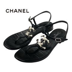 CHANEL シルバー トングサンダル - メルカリ