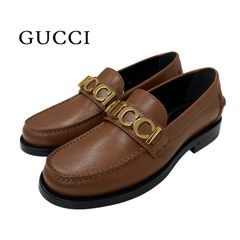 GUCCI ブラウンレザー ローファー 34 22㎝ - メルカリ
