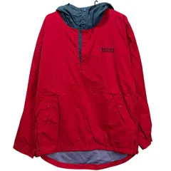90s NAUTICA COMPETITION アノラック パーカー M 赤 紺 ノーティカ コンペティション ナイロン ジャケット ブルゾン プルオーバー VINTAGE 古着 ストリート 裏メッシュ 刺繍ロゴ ハーフジップ 希少 / MS512のサムネイル
