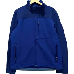 L.L.Bean エルエルビーン ソフトシェルジャケット 裏フリース ブルゾン アウター メンズ M REG 紺 青 バイカラー ストレッチ ワンポイント 刺繍 古着 281051 防風 撥水 アウトドア キャンプ 登山 / MS516のサムネイル