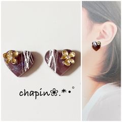 ニュアンスカボションピアス レジンピアス 1161 ）カボション ニュアンス レジン ピアス イヤリング - メルカリ