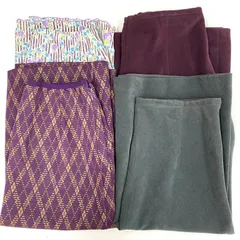 【衣類まとめ売り4点セット】コムサイズム オフオン 22 オクトーブル スカート パープル グレー 花柄 アーガイル柄