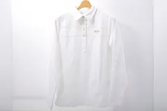 中古 レディース キャロウェイ Callaway 長袖ポロシャツ L 白 ホワイト 裏起毛 ストレッチ シンプル