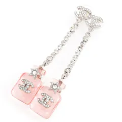 シャネル ピアス レディース パフューム ボトル ラインストーン B23S ピンク CHANEL 中古