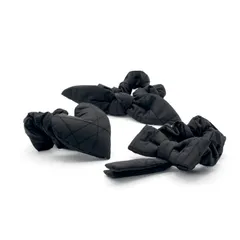 クリスチャンディオール CHRISTIAN DIOR ヘアアクセサリー ブラック シュシュ リボン ハート マクロカナージュ テクニカル ヘアゴム 3点セット キッズ