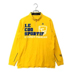 中古 メンズ ルコックスポルティフ le coq sportif 長袖シャツ M 色 イエロー ボタンダウン ハーフジップ