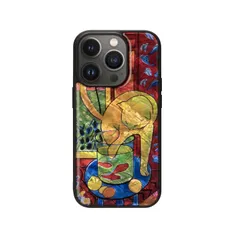 新品 Ikins iPhone 14 Pro ケース 天然貝ケース [ Pearl 光沢 表面コーティング加工 TPUとポリカーボネートのハイブリッド 着脱しやすい ストラップホール付き ワイヤレス充電 ] 絵画シリーズ 名作絵画 アップル アイフォン 背面カ