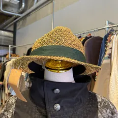 【東あずま店　併売品】　ユニセックス リボン 帽子 CA4LA カシラ 麦わら帽子 ハット ブラウン　お呼ばれ　デート　オフィスカジュアル　食事会