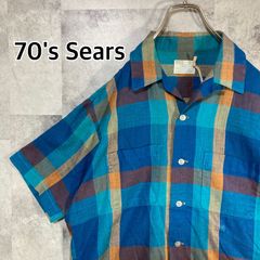 60s Sears（シアーズ）ヴィンテージオープンカラー チェックシャツ (L