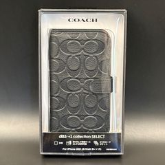COACH iPhone SE/8 手帳型ケース 本革 ブラック - メルカリ