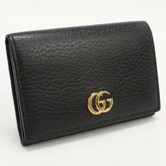 GUCCI グッチ GGマーモント 474748 名刺入れ レザー【中古】 レディース