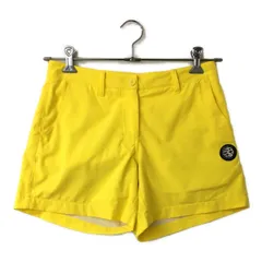 中古 レディース アンパスィ and per se ショートパンツ M 黄色 イエロー 裏地付き
