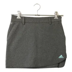 中古 レディース アディダス adidas スカート L グレー 一体型インナーパンツ付き ストレッチ