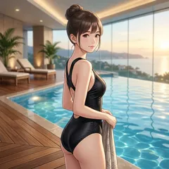 H807薄手のブラックXバック女子ファッション水着♪フィットネスやトレーニングや撮影用にも♪サイズL