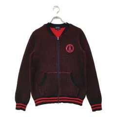 中古 レディース パーリーゲイツ PEARLY GATES ブルゾン 1(M) 紺×ピンク 長袖ダブルジップ メッシュ素材 春秋