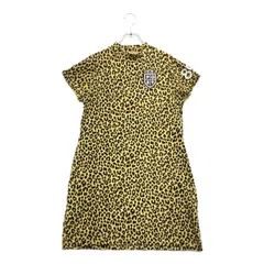 中古 レディース パーリーゲイツ PEARLY GATES ワンピース 0(S) ベージュ 半袖モックネック ヒョウ柄