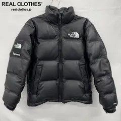 Supreme×THE NORTH FACE/シュプリーム×ノースフェイス【17AW】 Nuptse Jacket ND91702I/レザー ヌプシ ジャケット/S