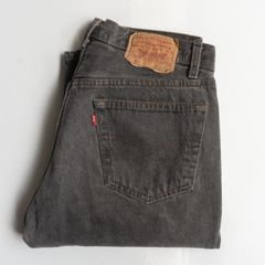 80sリーバイス501先染めブラックデニム赤タブ刺繍スモールe ビンテージ