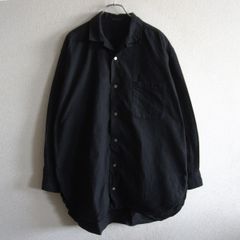 美品 USA製 インディビジュアライズドシャツ ノーカラーシャツ 黒 XL