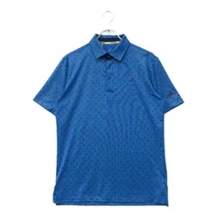 中古 メンズ アディダス adidas 半袖ポロシャツ S  青系 ブルー  BOSモノグラム