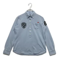 中古 レディース パーリーゲイツ PEARLY GATES 長袖ポロシャツ 1(M) 水色  ボタンダウン