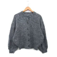 オグ Ogue タグ付き ニット カーディガン 長袖 シンプル F グレー 灰 /KT23