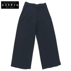 Theory セオリー センタープレス ワイドスラックス ボトムス レディース ネイビー 0 24SS 0