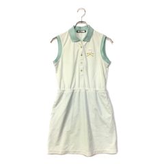 美品】MARK&LONA ノースリーブゴルフポロワンピース ミント パステル