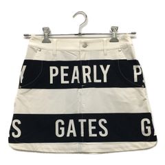 PEARLY GATES ロゴプリント スカート ホワイト - メルカリ