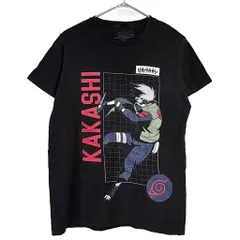 NARUTO Shippuden ナルト疾風伝 はたけカカシ 半袖Ｔシャツ アニメ キャラクター ブラック(メンズ S)中古 古着 X7740