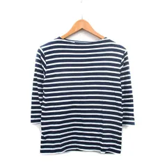 セントジェームス SAINT JAMES カットソー Tシャツ 七分袖 XS ボーダー ネイビー 紺 /KT19