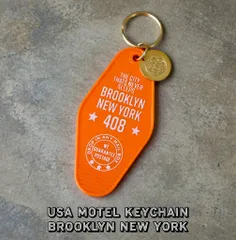 【USA】復刻 ニューヨーク ビンテージ ホテル モーテル キーホルダー レトロ モーテル 雑貨 アメリカ かっこいい おしゃれ 雑貨 アメリカン雑貨 アメリカン  : USMO-004OR