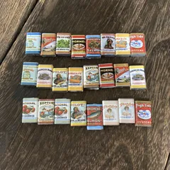 ミニチュア 食品缶詰 24個 まとめ売り コレクション アメリカン雑貨 レトロ ドールハウス 小物　