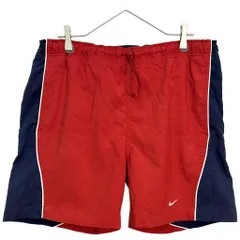 00年代 NIKE ナイキ スイムショートパンツ スポーツ レッド(メンズ XL)中古 古着 X7743
