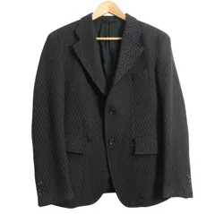 MIHARA YASUHIRO ミハラヤスヒロ テーラードジャケット 本切羽 シングル 2B ヘリンボーン柄 ウール×ナイロン ブラウン×ブラック サイズS メンズのサムネイル