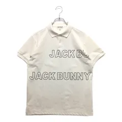 中古 メンズ ジャックバニー Jack Bunny!! 半袖ポロシャツ 4(M) 白 ホワイト ロゴプリント