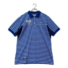 中古 メンズ パーリーゲイツ PEARLY GATES 半袖ポロシャツ 7(3L) 青×白  ボーダー 大きい