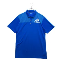 中古 メンズ アディダス adidas 半袖ポロシャツ L 青 ブルー