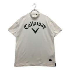 中古 メンズ キャロウェイ Callaway 半袖シャツ L 白 ホワイト  モックネック シンプル