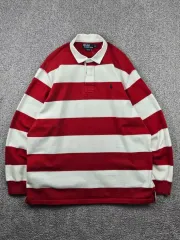 ポロ ラルフ ローレン ストライプ ラグビー Tシャツ ( XL ) / 11769