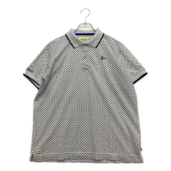 中古 メンズ ビバハート VIVA HEART 半袖ポロシャツ 52(LL) 白 ホワイト スクエアドット