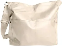 ドナリー ショルダーバッグ トートバック a4 肩掛け 斜めがけ かばん 大容量 レザー レディース (オフホワイト,  A4/B4/フリーサイズ)