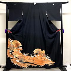 黒留袖 金彩 松竹梅 寺 山 着物 014tz - メルカリ