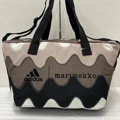 1419　adidas　marimekko　アディダス　マリメッコ　コラボ　2way　ボストンバッグ　トートバッグ　トレーニングバッグ　ショルダーバッグ　大きめ　大容量　ブラック　黒　ベージュ　ブラウン　ウェーブ　軽量　レディース　メンズ　ユニセックス