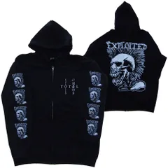 エクスプロイテッド・EXPLOITED・MOHICAN SKULL・ジップアップパーカー・オフィシャルロックパーカー XL