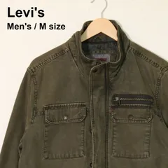 Levi's リーバイス ミリタリージャケット スタンドカラー 中綿 キルティング M カーキ 胸ジップ ワーク 古着のサムネイル