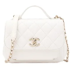 CHANEL シャネル マトラッセ ビジネスアフィニティ 2WAYショルダーバッグ キャビアスキン 白（ゴールド金具） レディースバッグ ハイブランド【中古】【送料無料】のサムネイル